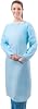 75 Pcs Tronex X-Large Blue Disposable Gowns Fluid-Impervious Thumb Hooks Waterproof Plastic Isolation Medical Gowns