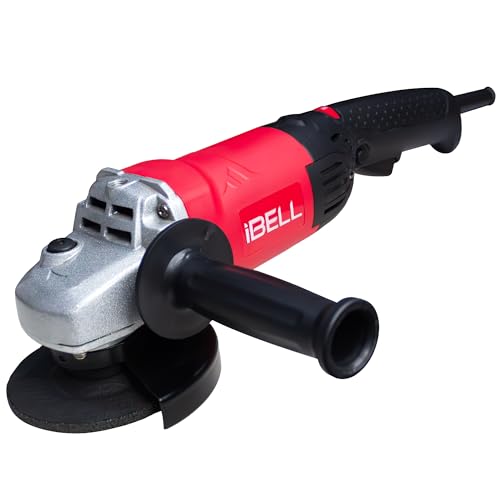 Image of iBELL Angle Grinder AG25-50S, 5 inch / 125mm Disc Dia,1400W Heavy Duty, Copper Armature,0-9000 RPM with Side Handle and Guard