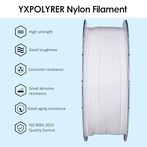 Nylon Filament 3D Drucker-Filament 1,75 mm 1-kg-Spule PA6 Filament 3D Printer Engineering Filament, Hohe Abriebfestigkeit, Hitze- und Chemikalienbeständig, Überlegene Schichthaftung – Bild 3