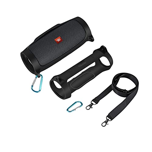 Silicone Case for JBL Charge Essential Portable Bluetooth Speaker Portable Ultra Light Protective Case for JBL Charge Essential Portable Bluetooth Speaker (Black) Cover