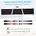 Gcroet Ski Bag for Up to 175cm Skis 420D Polyester Waterproof Ski Travel Bag Adjustable Carrier with Handle Skiing Accessories ...