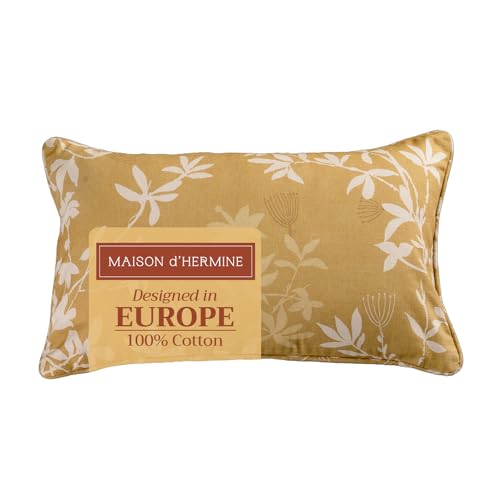 Maison d' Hermine Throw Pillow Covers 100% Cotton (12" x 20" - Pack of 1)