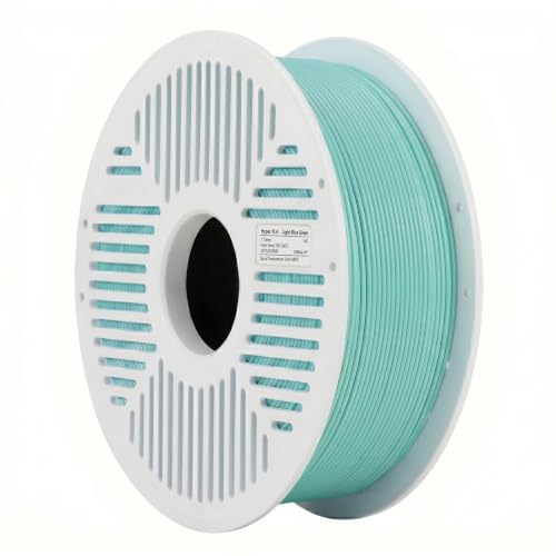 Image of Creality PLA Filament with Reusable Spool 1KG, 1.75mm PLA 3D Printing Filament 2.2lbs High Dimensional Accuracy, Easy Installation Detachable Spool, Fits for Most 3D Printers, Light Blue Green