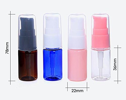 erioctry 6 Pcs 10ML Empty Refillable Bottle Cream Shampoo Lotion Treatment Pump Bottle with Cap Travel Bottles Toiletries Liquid Container for Cosmetic Make-up (Blue)