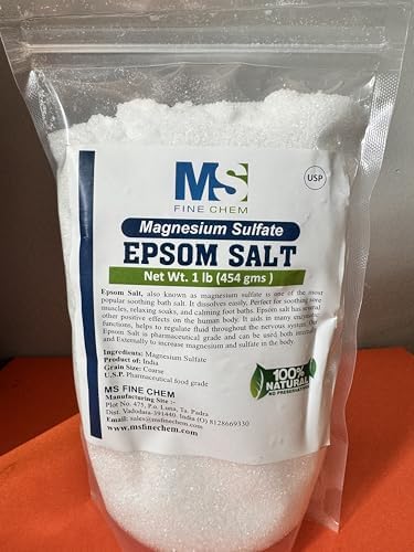 Magnesium Sulfate(Epsom Salt) 100% Pure Natural Organic USP Grade - 1 LB