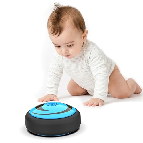 Image of Mirana Baby Air Ball | Hoverball Puck Toy for Kids & Toddlers | USB Rechargeable Type-C Battery Powered Football | Indoor Floating Hover Soccer Ball | Best Gift for Boys and Girls 2-10 Year (Blue)