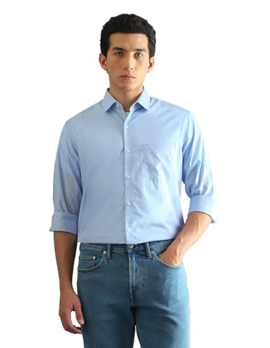Image of Arrow Slim Fit Mens Formal Shirt - 100% Cotton, Breathable & Comfortable, Full Sleeves Shirts for Men