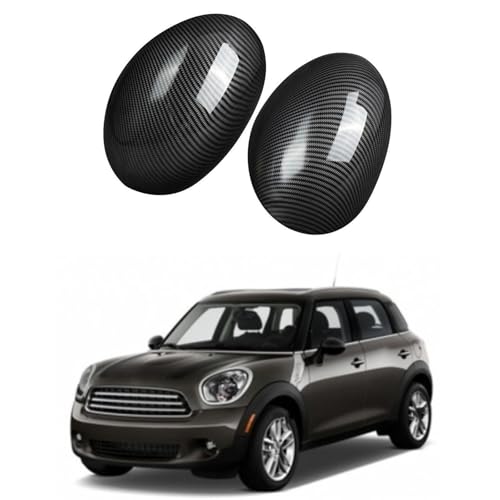 FYKLXI Rearview Mirror Cover for BMW Mini R60 Countryman 2010-2015, ABS Car Side Cap Exterior Auto Mirror Cover Replacement Parts,Carbon Fiber