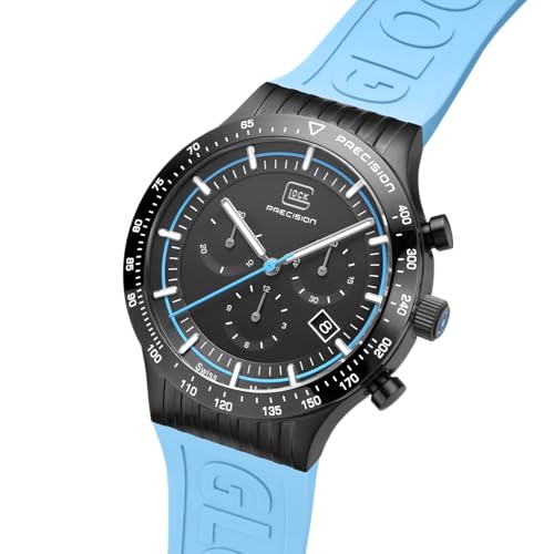Image of GLOCK Men's Quartz Watch | 43mm case | Wristwatch with Steel case and Date Display | Men's Watch with Swiss Super-LumiNova Pointers and Indices | GW-34