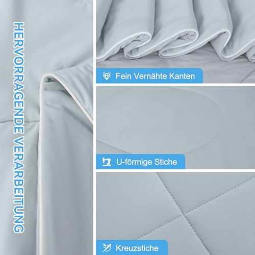 MH MYLUNE HOME Superweiche Kühldecke für Menschen Arc-Chill Q-Max0.43 Cooling Blanket 150x200 Kühlende Bettdecke Sommer Selbstkühlende Decke Leichte Sommerdecke Kühlend Wohndecke (grau, 150 x 200 cm)
