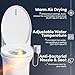 Rivix Electric Bidet Toilet Seat Adjustable Warm Water & Dryer Slow Close Heated Toilet Seat Remote Control Smart Self Dual Cleaning Elongated LED Night Light R800