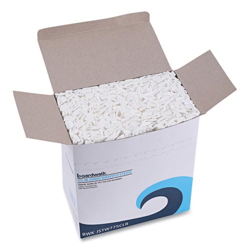 Boardwalk Wrapped Jumbo Straws, 7.75", Polypropylene, Clear, 12,000/Carton