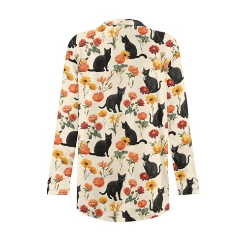 Image of Biyejit Women's Long Sleeve Open Front Cardigan Casual Loose Lightweight Cardigans with Pockets Drape Cardigan