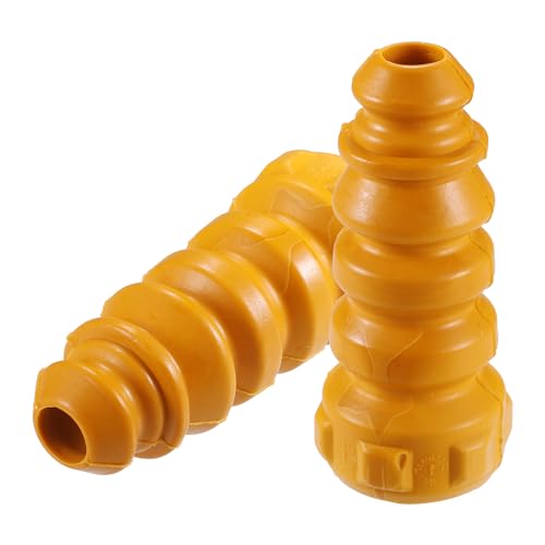X AUTOHAUX 2pcs 2.44 Inch Rear Suspension Bump Stop Strut Bumper Bump Stop for Volkswagen Eos 2007-2016 No.1K0511353M Rubber Yellow