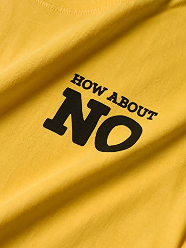 Image of The Souled Store|Men & Boys Official Round Neck Minions How About No Graphic Printed|Half Sleeve 100% Cotton|Yellow Color T-Shirts