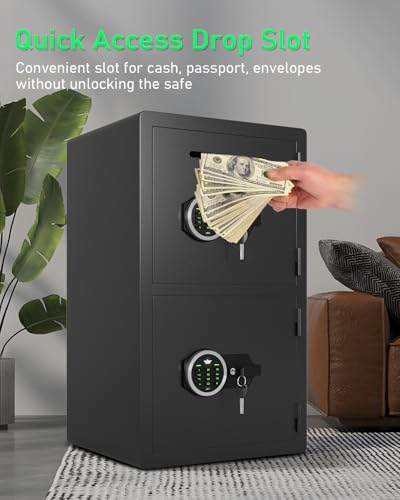 Omethey 5.0 Cu ft Extra Large Safe Fireproof Waterproof, Digital Security Safe Box with Deposit Slot & Metal Storage Box with Backlit Keypad & Dual Alarm for Home Office thumbnail 4