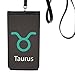 May April Taurus Constellation Pattern Phone Wallet Purse Hanging Mobile Pouch Black Pocket