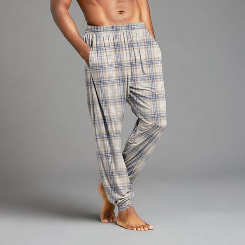 Pajama Pants Men Drawstring Comfortable Pants Casual Lightweight Lounge Bottoms Loose Fit Soft Pj Pant With Pockets3