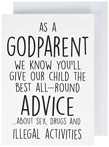 Funny Godmother Card, Funny Godfather Card, Funny Godparent Card, Inappropriate Godfather Card, Will You Be My Godfather Novelty Joke PC382