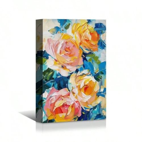Toile abstraite roses colorées LSYALUCK pour raviver un mur blanc vide