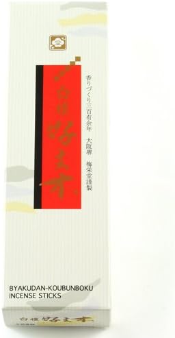 Baieido Byakudan Sandalwood Blend Kobunboku - Japanese Incense Joss - 110 Sticks, 30 Mins Per Stick