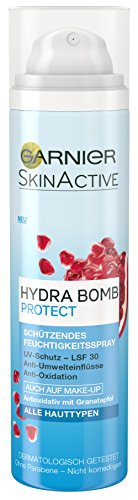 Preisvergleich Produktbild Garnier Feuchtigkeitsspray, erfrischt die Haut, schützt vor UV-Strahlung & Umwelteinflüssen, antioxidativ, Hydra Bomb, Skin Active, 3er Pack (3 x 75 ml)