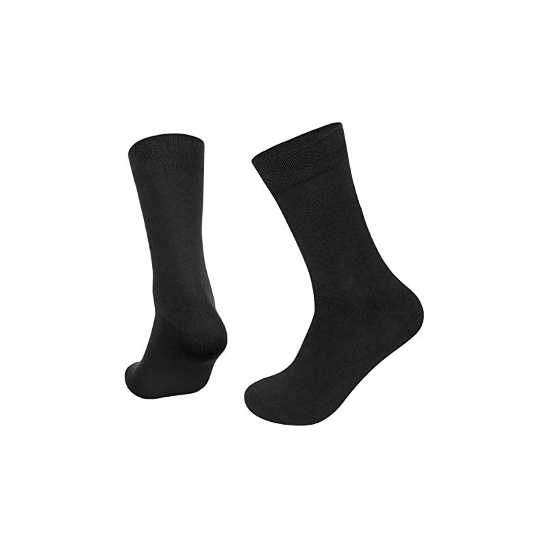 Supersox Formal/Office Crew Socks for Men Made With Premium Cotton. Reinforced Heel & Toe for Extended Durability. Ideal for all day Office Use - Pack of 3, Free Size (Black) - Image 3