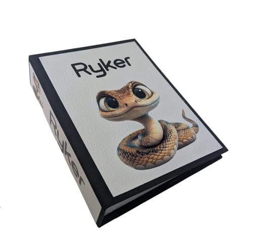 Photo Album Snake 4x6 or 5x7 Pictures Girl Boy Personalized Name Baby Shower Gift Birthday Nursery Newborn Grandparents Brag Book D#217 -  JaDazzles