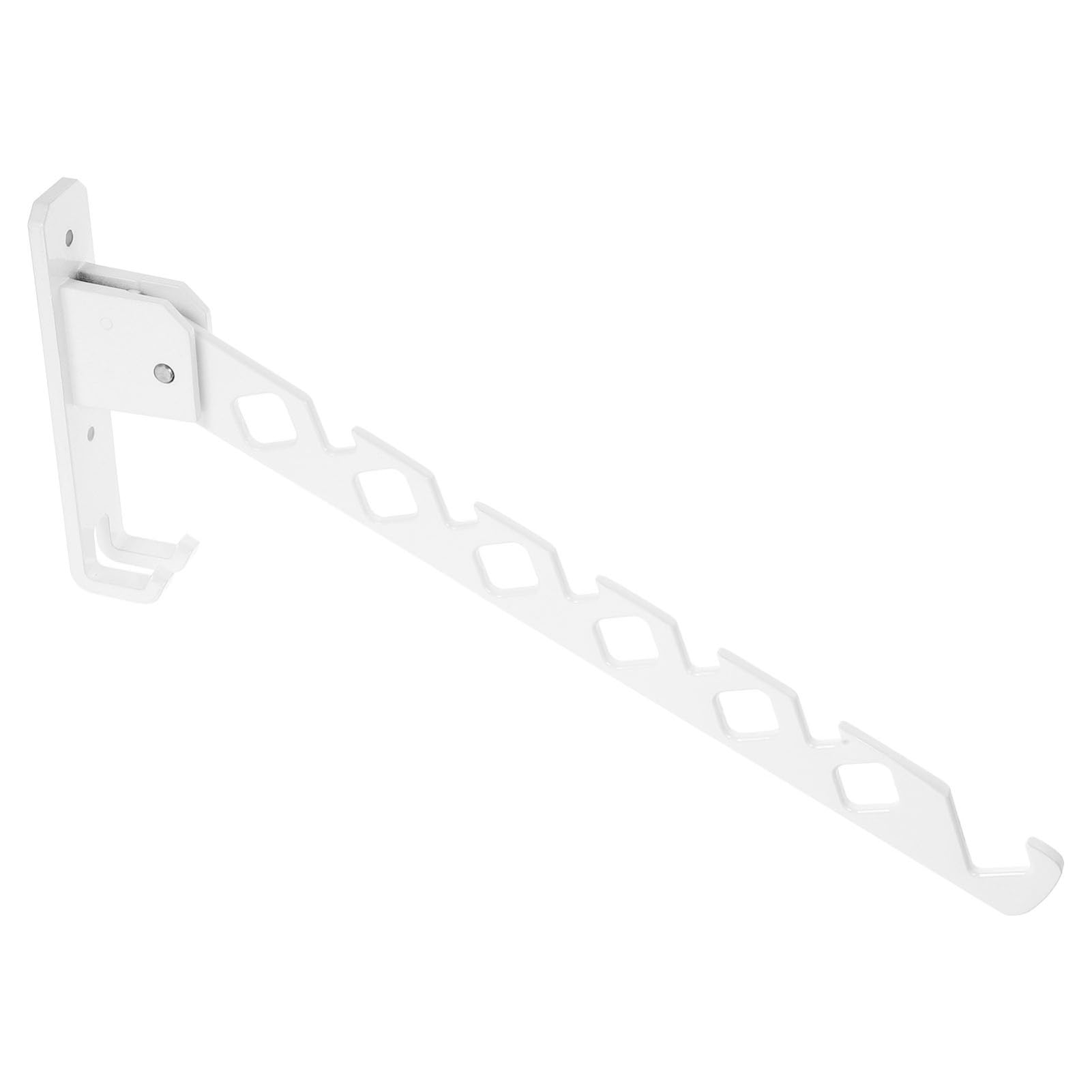 Collapsible Drying Rack Laundry Drying Mounted Garment Holder Metal Clothes White