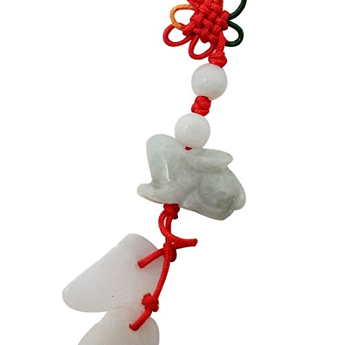 Fengshui 12 Animals Cell Phone Hanging Lucky Charm Hanging Handbag + One Free Red String Bracelet (Rabbit) #TOP4