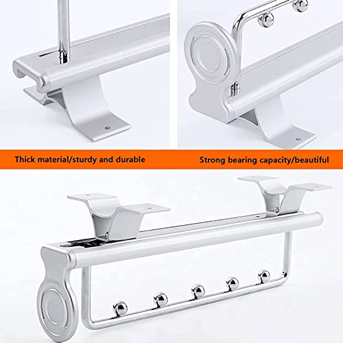 Soporte de ropa extensible para solucionar la falta de espacio en armarios 4
