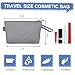 Gloppie Makeup Bag for Purse Travel Cosmetic Bag for Women Small Zipper Makeup Pouch Grey