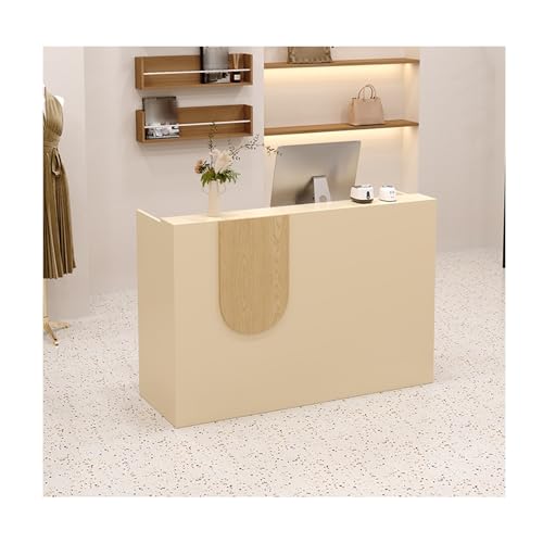 Genérico Mostrador de recepción, mostrador de Venta minorista, Caja, cajero, taquilla de Oficina, Mesa con cajones, Escritorio de recepción con Cerradura y cajones, Mesa de mostrador Frontal de Mader