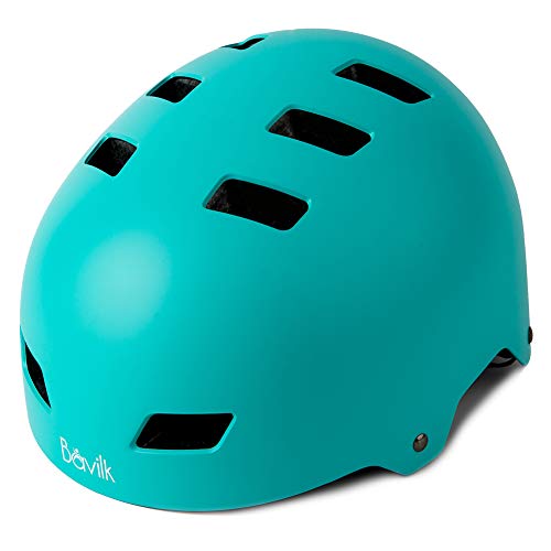 Bavilk Adult Skateboard Bike Helmets Cpsc Certified Multi Sports Scooter Inline Roller Skating 3 Sizes Adjustable For Women Men Mint Green L #TOP3