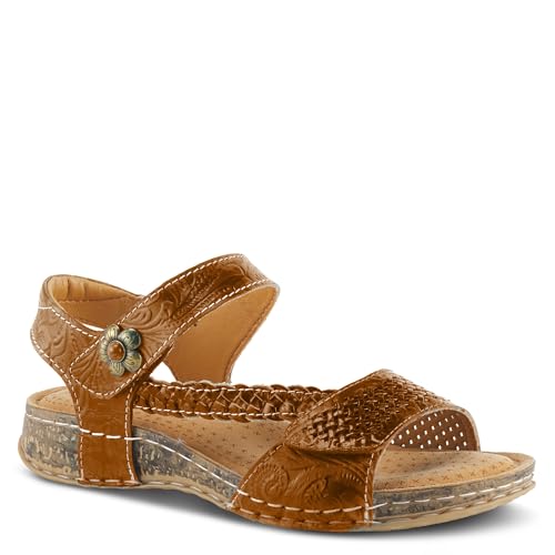 Image of Spring Step L'Artiste womens Popular | Hand-painted leather upper with hook and loop straps, padded microfiber insole, polyurethane outsole, and 1.25 in heel
