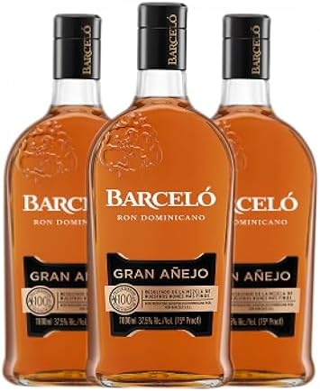Ron Barceló Gran Añejo Botella Misil 1 L (Caja de 3 Botella Misil...