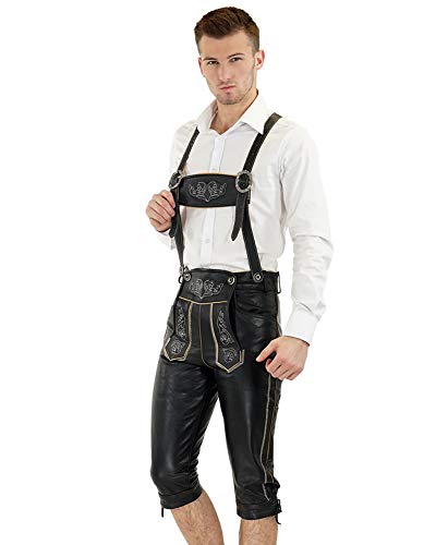 Bockle Bavaria Gay Black Lederhose Beierse Bayern München Oktoberfest Wiesn klederdracht glad leer - Afbeelding 6