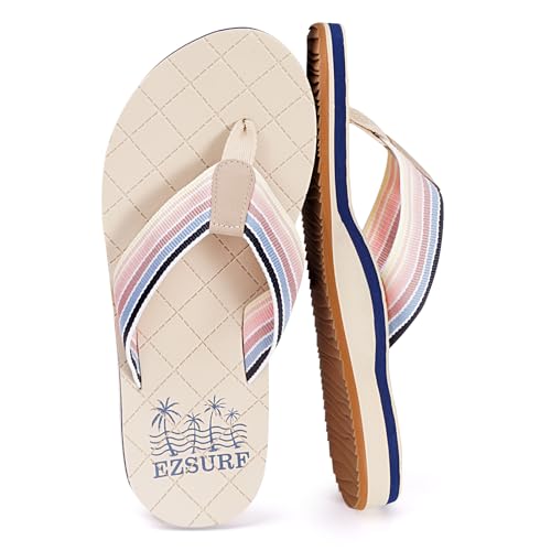 Womens Flip Flops Comfortable Summer Beach Slippers with Arch Support2