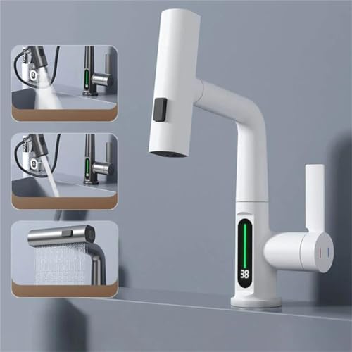 Robinet lavabo à affichage numérique haut de gamme avec bec rétractable - 3