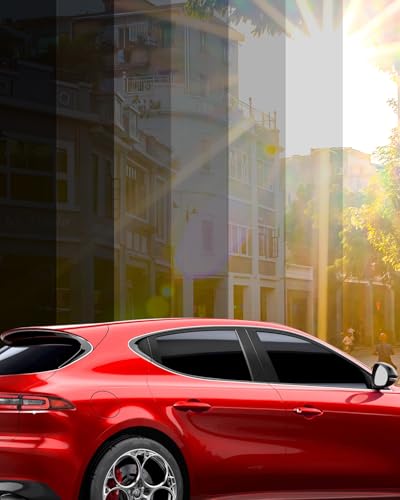 Image of IAQWE 35% VLT Ceramic Car Window Tint Film 24 inch x 15ft Roll, High Heat & UV Block Privacy Film, Shatterproof & Scratch Resistant - Black