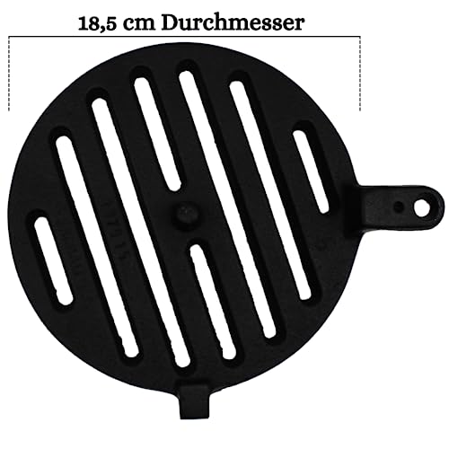 Ascherost für viele Wamsler Kaminöfen z. B. Orpheus, Norden & Typ 10183- Ø18, 5cm, Passgenaues Gusseisen-3