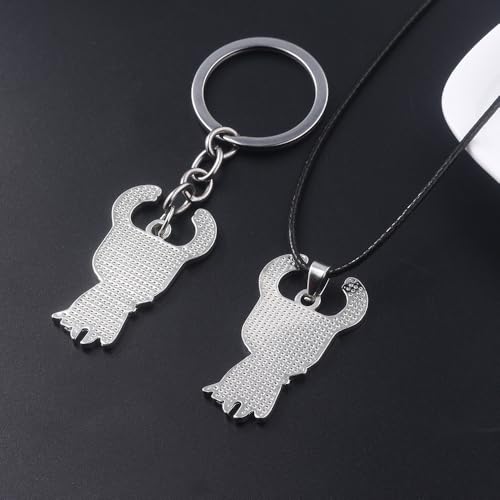 SONGCHANGJEWELRY Knight Figure Pendant Necklace - Halloween Cosplay Costume Accessories Merch - Women Men Jewelry Gift4