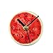 BANNAB Reloj de Nevera magnético Imanes de Nevera Pegatina Redonda Patrón de Fruta Reloj de Pared Pegatinas de Mensaje (Sandía)