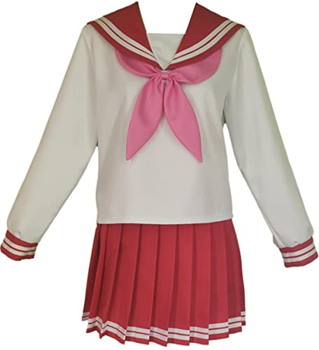 Poetic Walk Anime Cosplay Costume School Uniform Halloween Sailor Dress Custom (XX-Large, Blue)