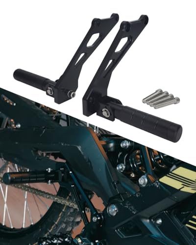 JFG RACING Dirt Bike Rear Foot Pegs Kit for Sur Ron,Motorcycle Foot Pedals Rests with Bracket for Surron Light Bee X and S/X160/X260