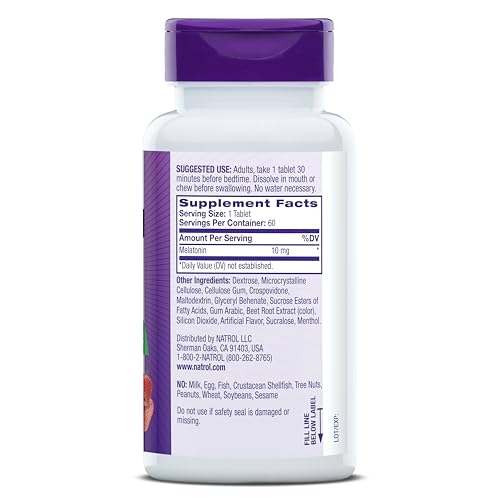 image for Natrol Melatonin 10mg Fast Dissolve Tablets - Strawberry Flavor, 60 Co