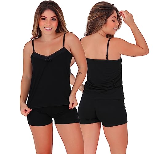 Kit 3 Baby Dolls Vivi Tecido Fibra Natural (Liso/Estampado, G)