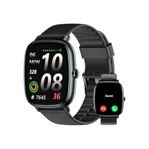HUAKUA Smart Watch for Men Women with GPS Built-in Answer/Make Call Black