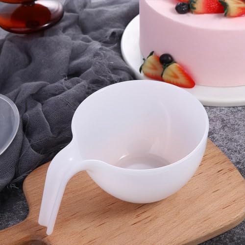 Bol plástico para mezclar con asa y tapa, color crema miniatura 6