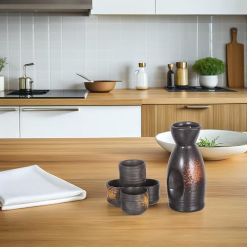 Service à Saké Japonais Céramique Carafe Tasses Design Élégant
